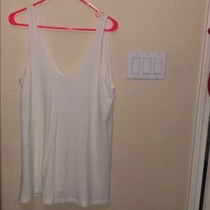 White Flowy Tank